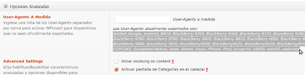 user agents wptouch