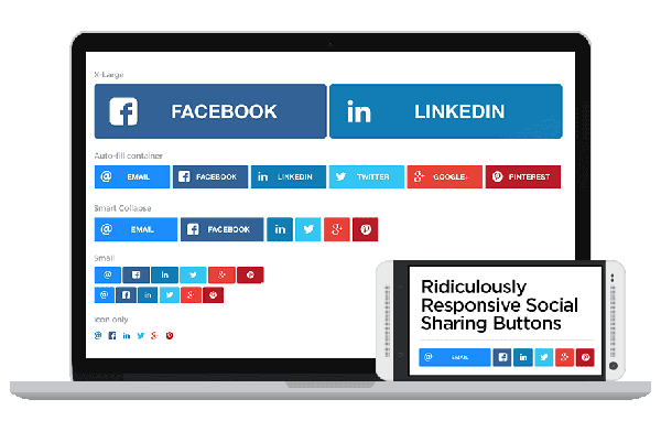  botones compartir redes sociales responsive