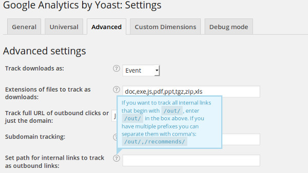 link internos analytics by yoast